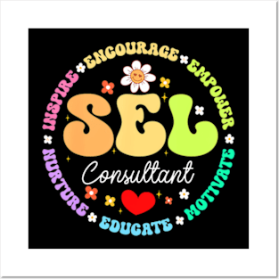 Groovy Social Emotional Learning Teacher SEL Consultant Posters and Art